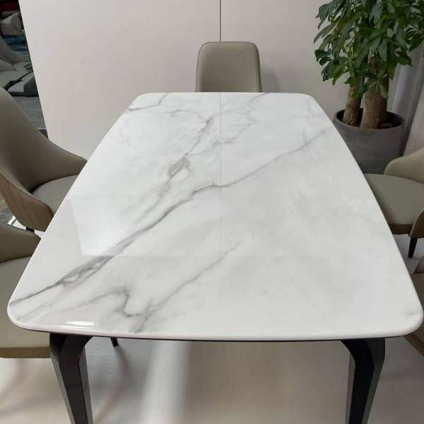 ชุดโต๊ะอาหาร 6 ที่นั่ง WISDOM DESIGN FURNITURE รุ่น JACINE 160 ซม. สีขาว